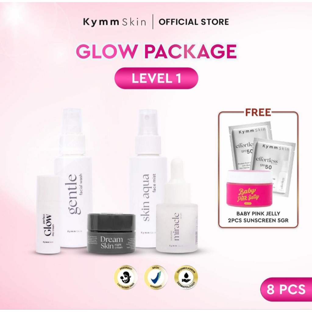 KYMM SKIN PAKET LENGKAP ANTI FLEK 7 PCS [Face Wash, Face Mist, Day Cream 10 GR, NEW Night Cream 10 G