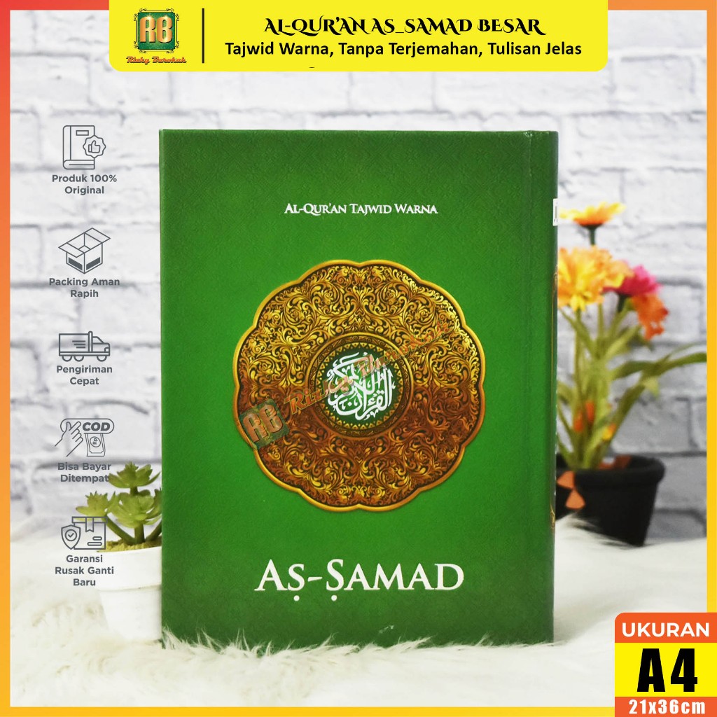 Alquran Besar Tajwid Warna - Alquran Assamad A4 - Alquran Samad A4 Tajwid Warna Tanpa Terjemahan