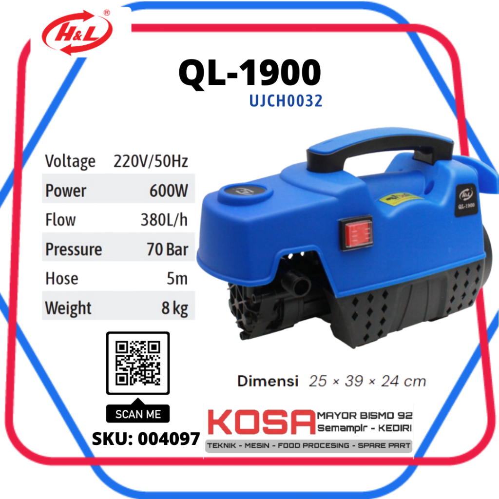 H&L Jet Cleaner QL-1900 HL Mesin Steam QL 1900 Mesin HL Jet Steam HL QL 1900