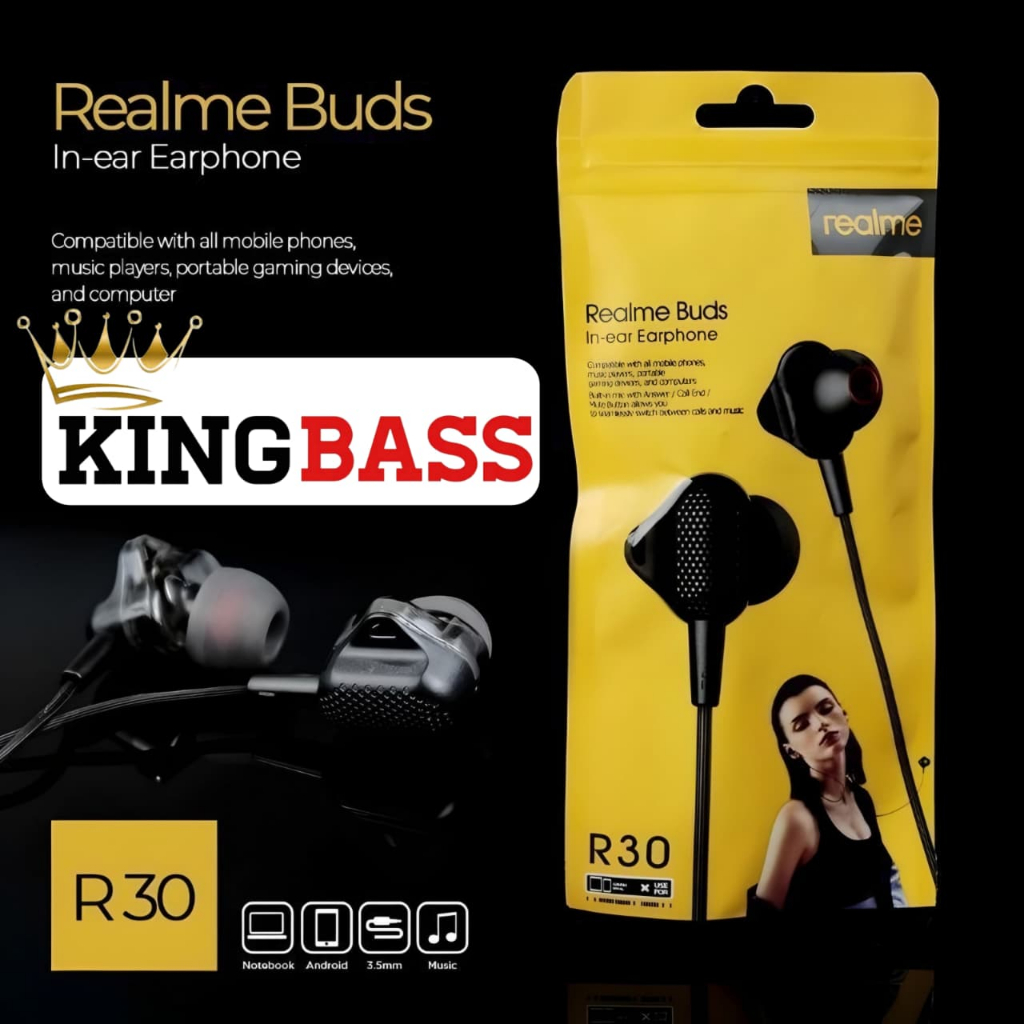 earphone realme buds r30 hf extra bass handsfree headset BY.ROBOT STORE JKT