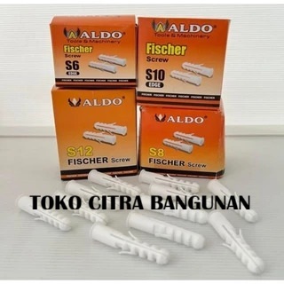 Fiser Dowel Tembok Wall Plug Angkur Plastik Putih Plug Skrup Rumah Sekrup Fisher Viser S6 S8 S10 S12