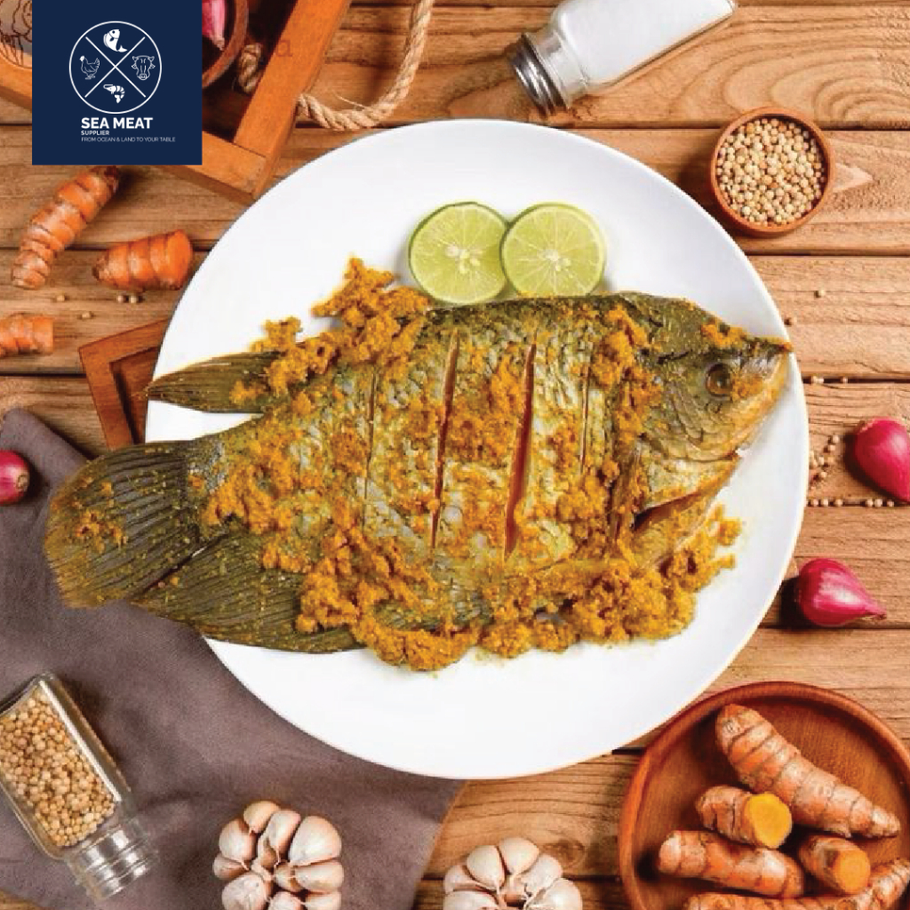 Ikan Gurame Ungkep Bumbu Kuning - Vakum Frozen Siap Goreng