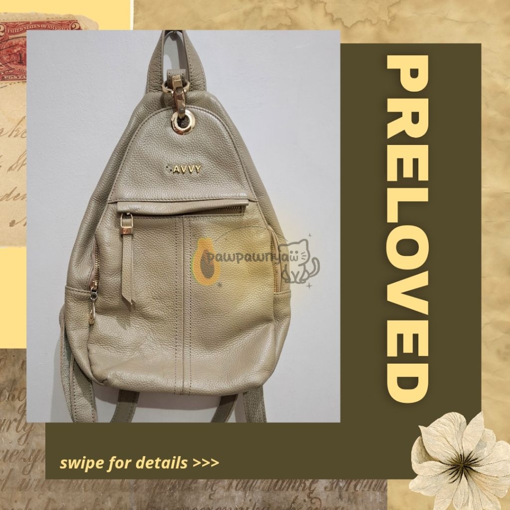 [PRELOVED] Savvy Leather Bag Tas Ransel Original