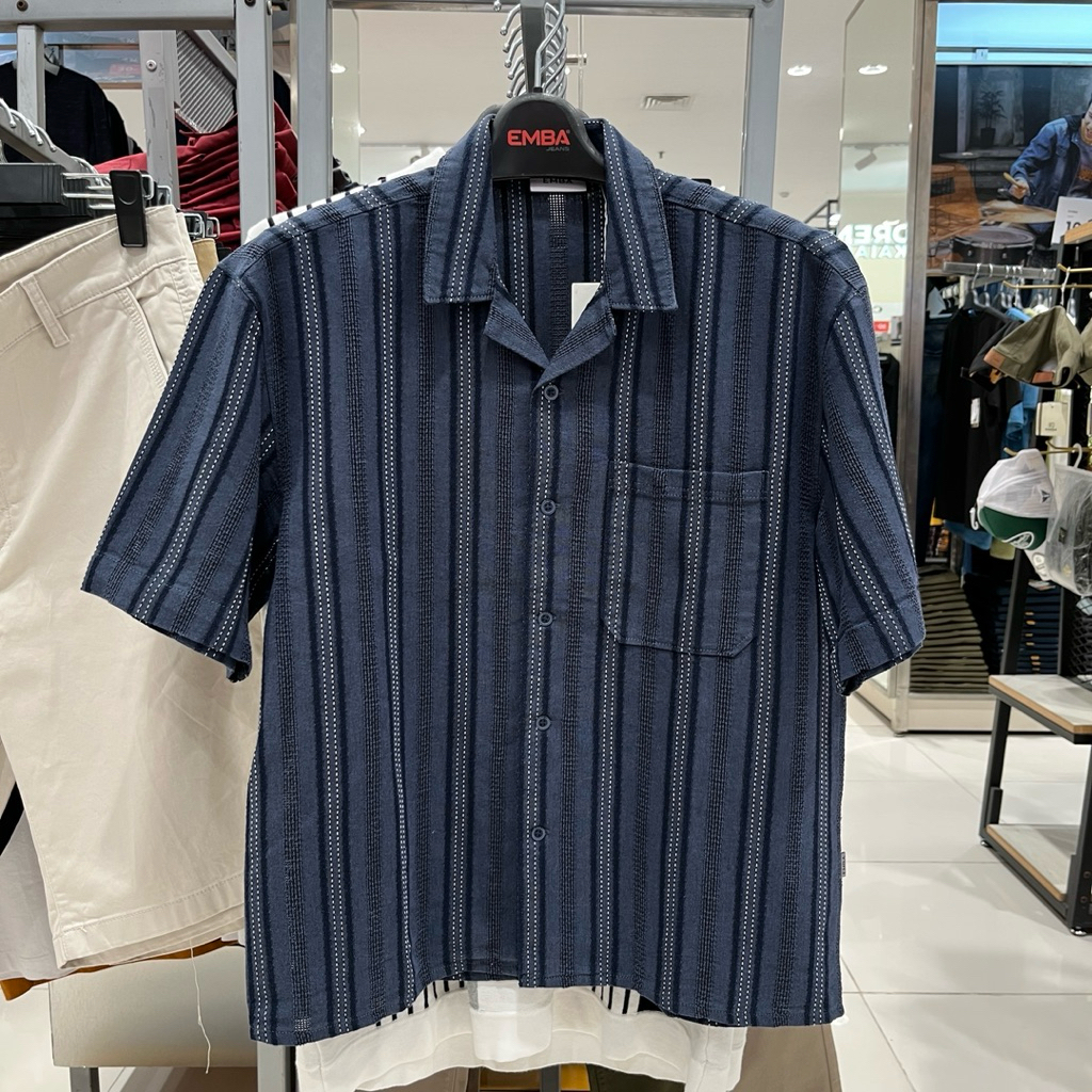Kemeja Casual Pria Realaxed Fit EMB4 Denim Original By Matahari Department Store [CESIA]