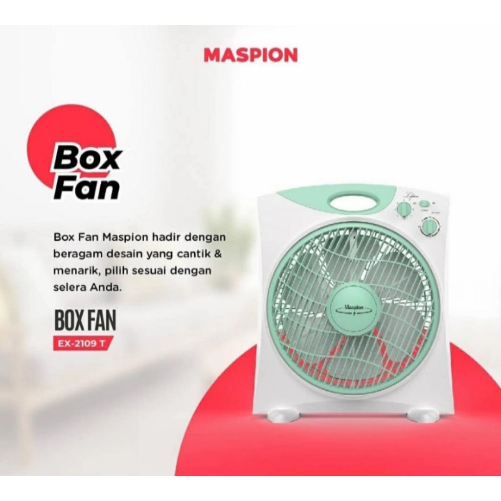 MASPION EX-2109 T Kipas Angin Kotak 12 Inch/ Box Fan/ Kipas Angin Duduk Meja