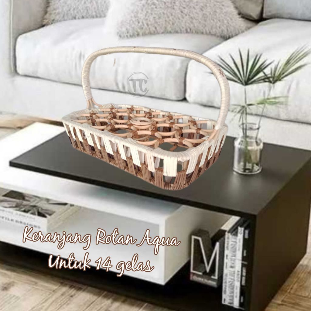 Keranjang Aqua Gelas Keranjang Rotan Tempat Aqua Gelas