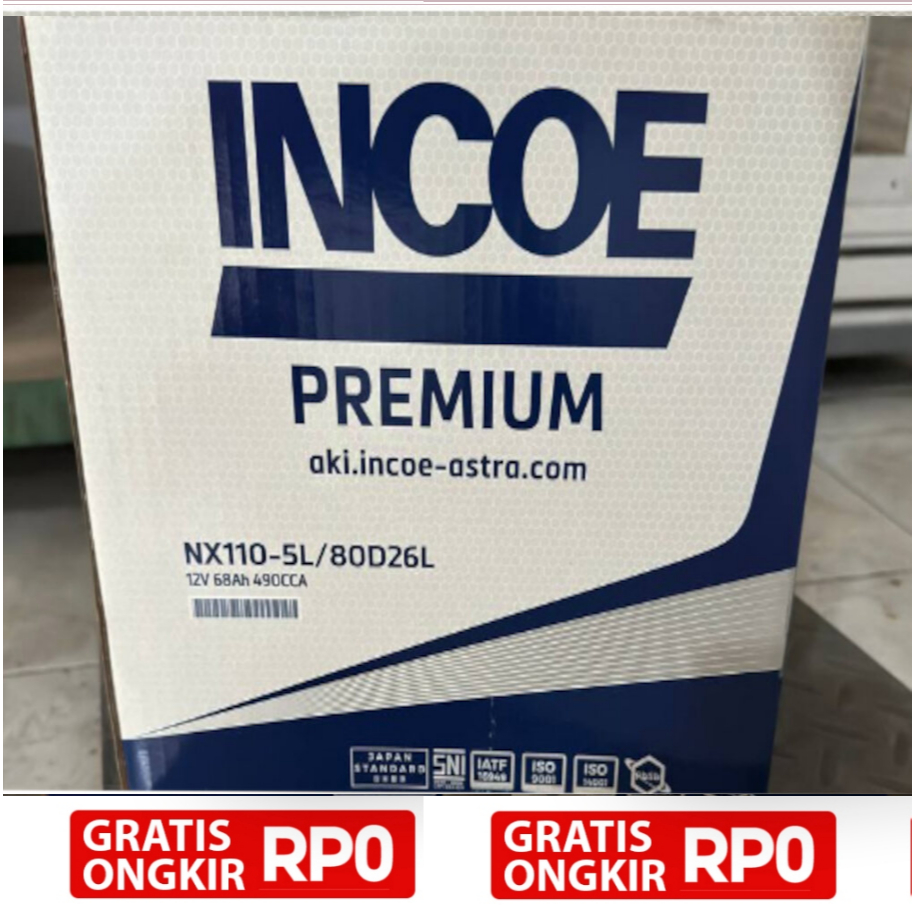 Aki Incoe NX110-5L / 80D26L Incoe Premium Original Asli 100%