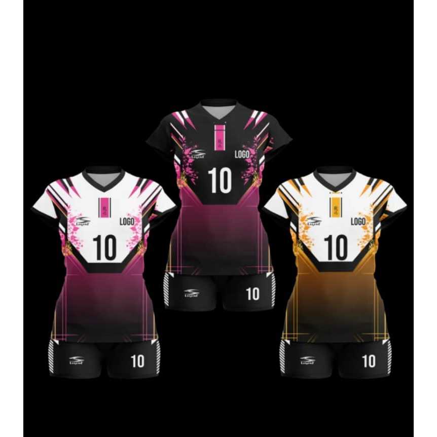 baju jersey voli sakura wanita terbaru full printing gratis pasang nama dan logo