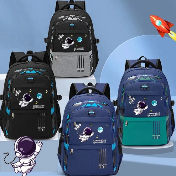 tas ransel sekolah anak laki laki SD astronot bahan awet kuat tebal