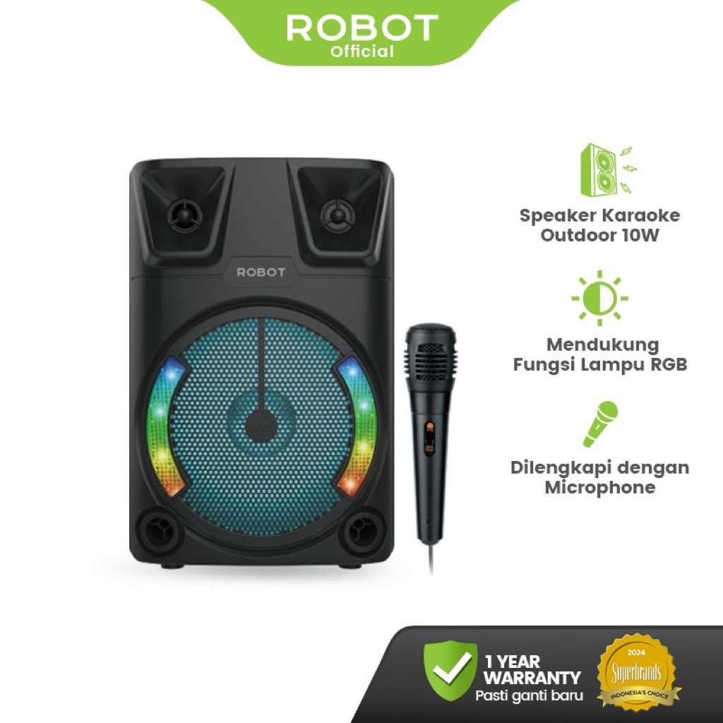 ROBOT Karaoke Speaker RB700 Speaker Bluetooth Karaoke Outdoor RGB 10W