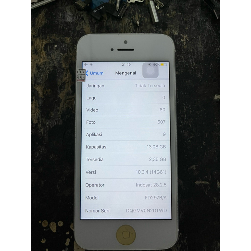 Mesin IPhone 5g 16gb Fmi on