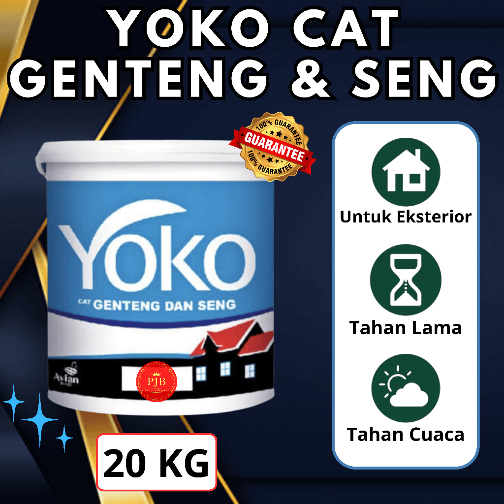YOKO CAT GENTENG & SENG EKONOMIS TAHAN CUACA HASIL MENGILAP (20 KG)