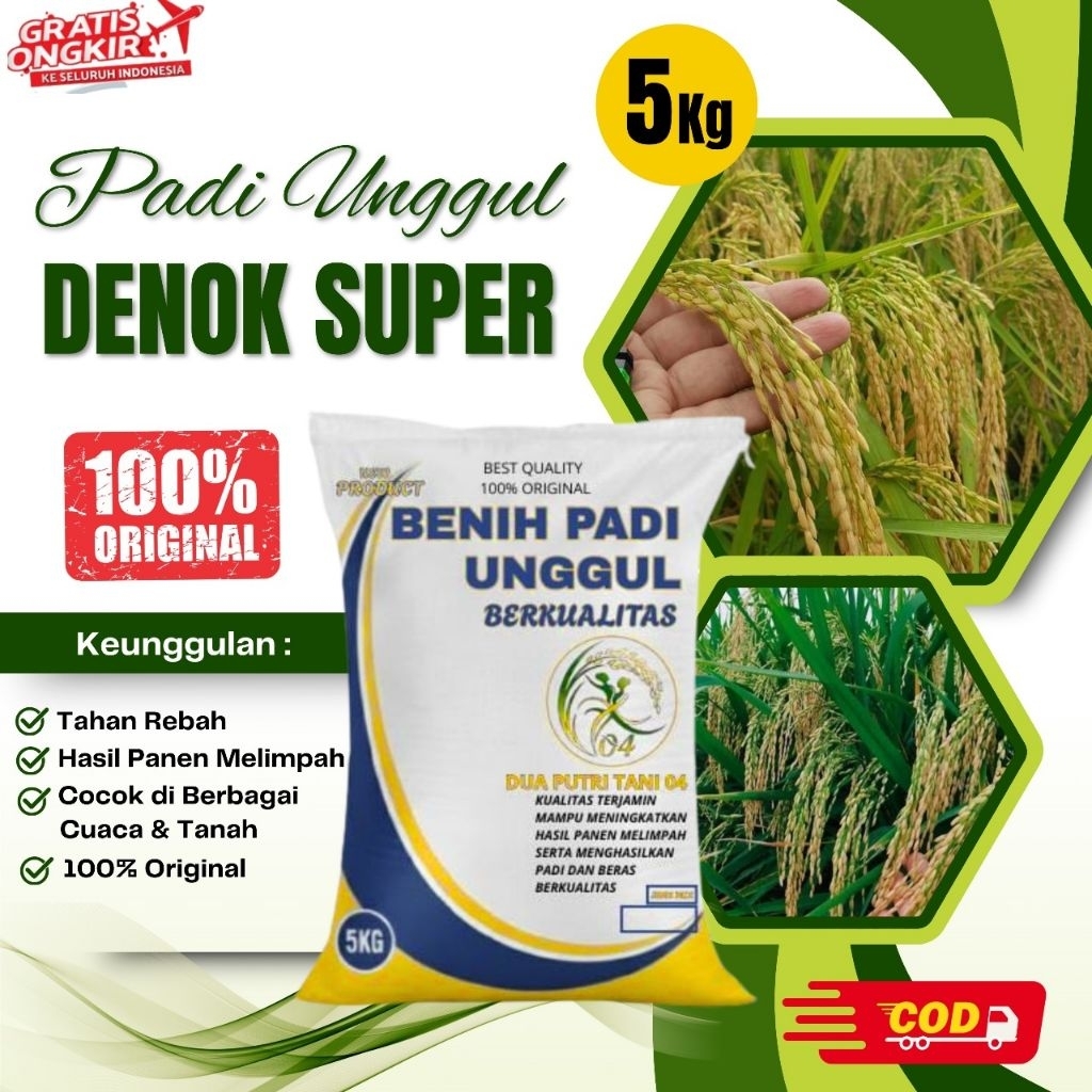 BIBIT PADI DENOK SUPER KEMASAN 5KGr