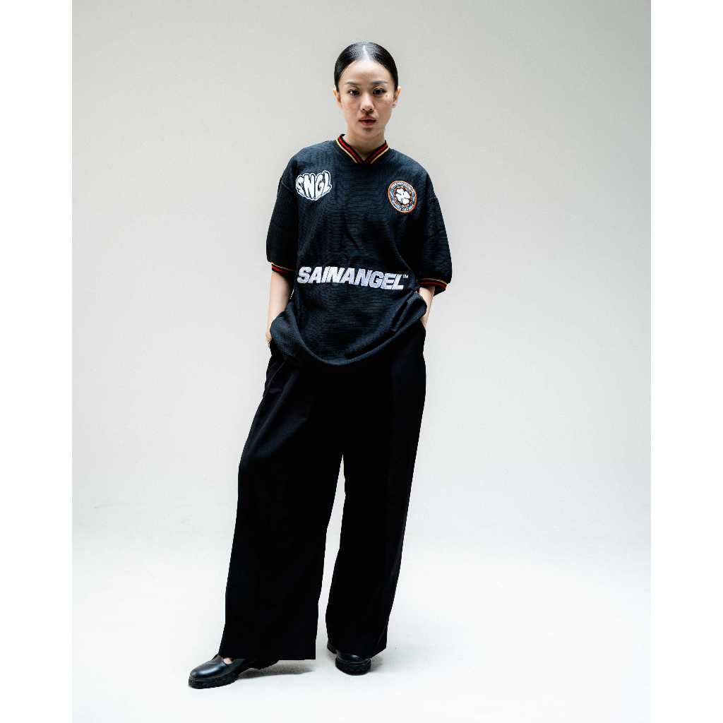 SAINANGEL KNITTED FOOTBALL SHIRT BLACK