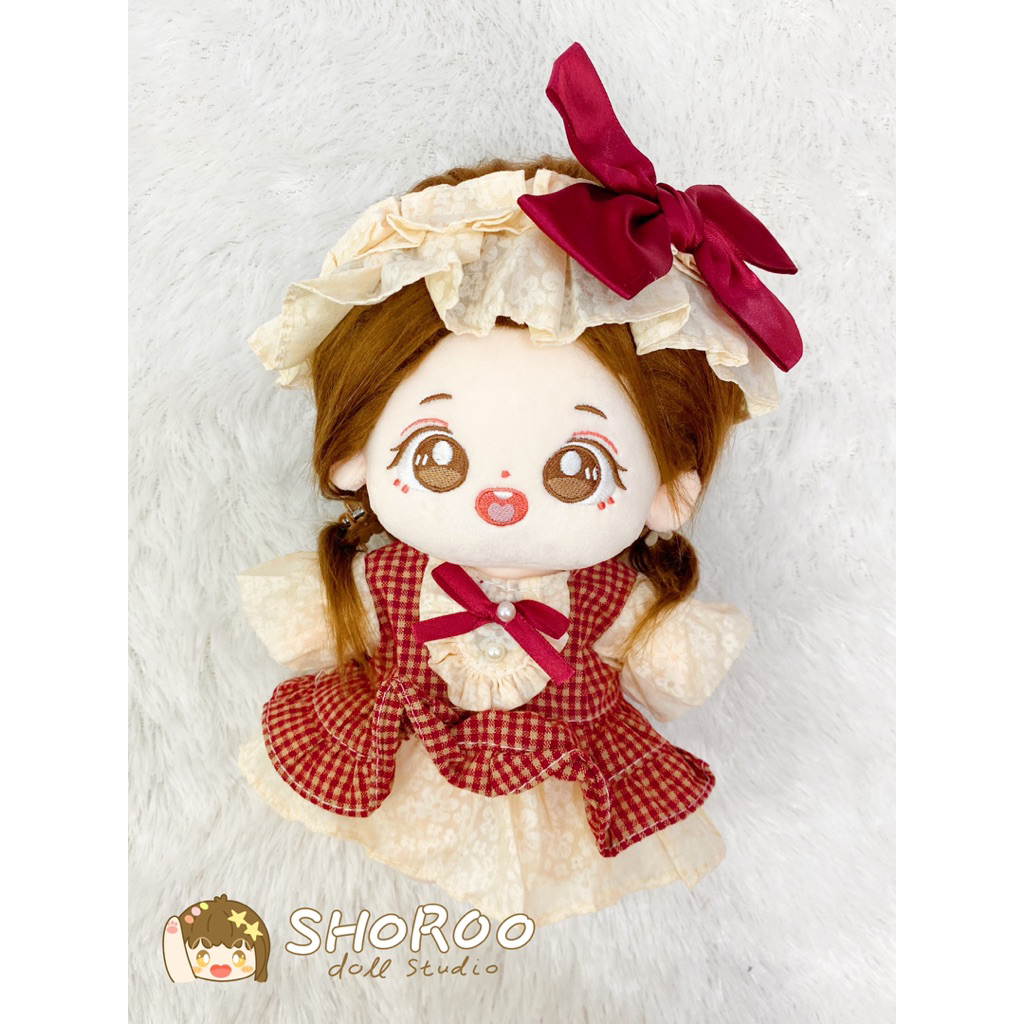 VICTORIA CHECK - Baju Boneka 20cm Baju Cotton doll 20cm Boneka kapas 20cm boneka lucu koleksi mengge