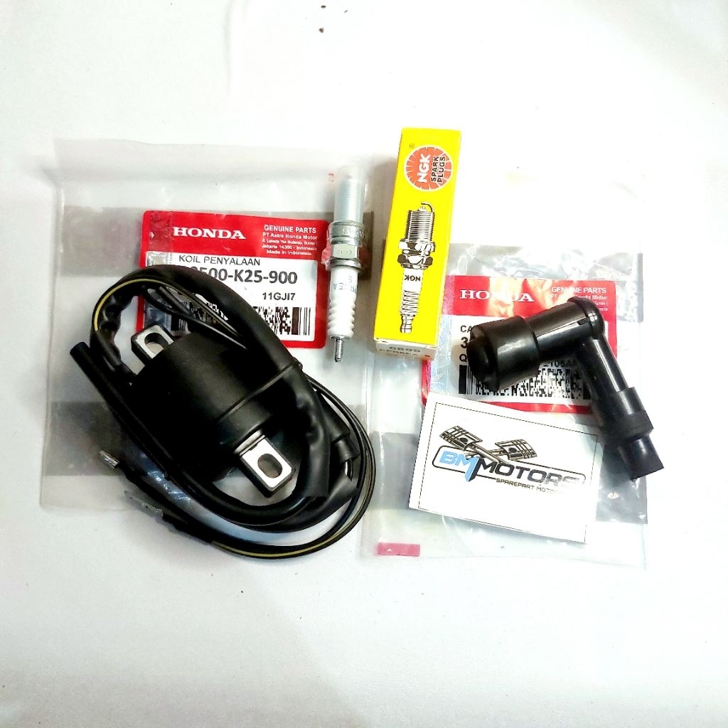 Paket Koil Coil + Busi + Tutup Busi SupraX 125 Fi Revo Fi Blade Fi