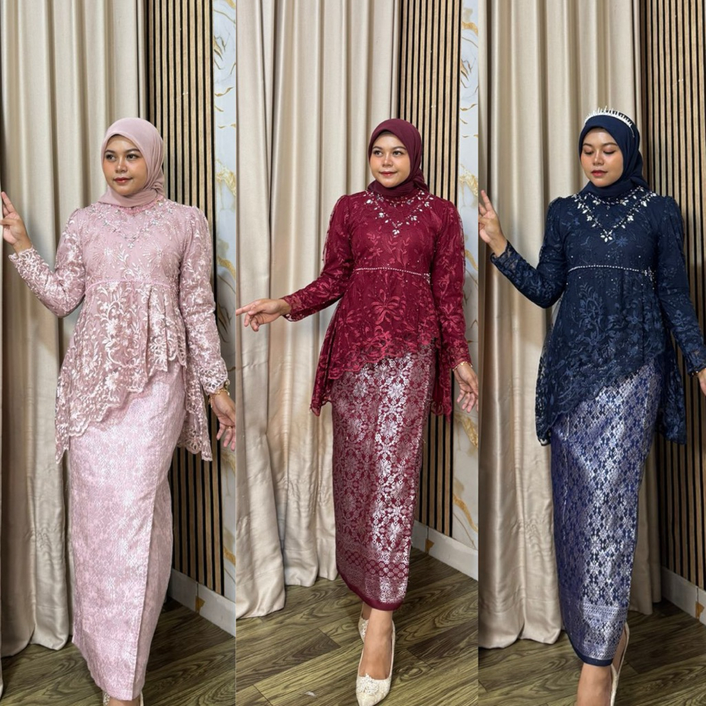 [COD & FREE HIJAB] READY ATASAN KEBAYA MODERN FULL PAYET COCOK UNTUK WISUDA DAN KONDANGAN