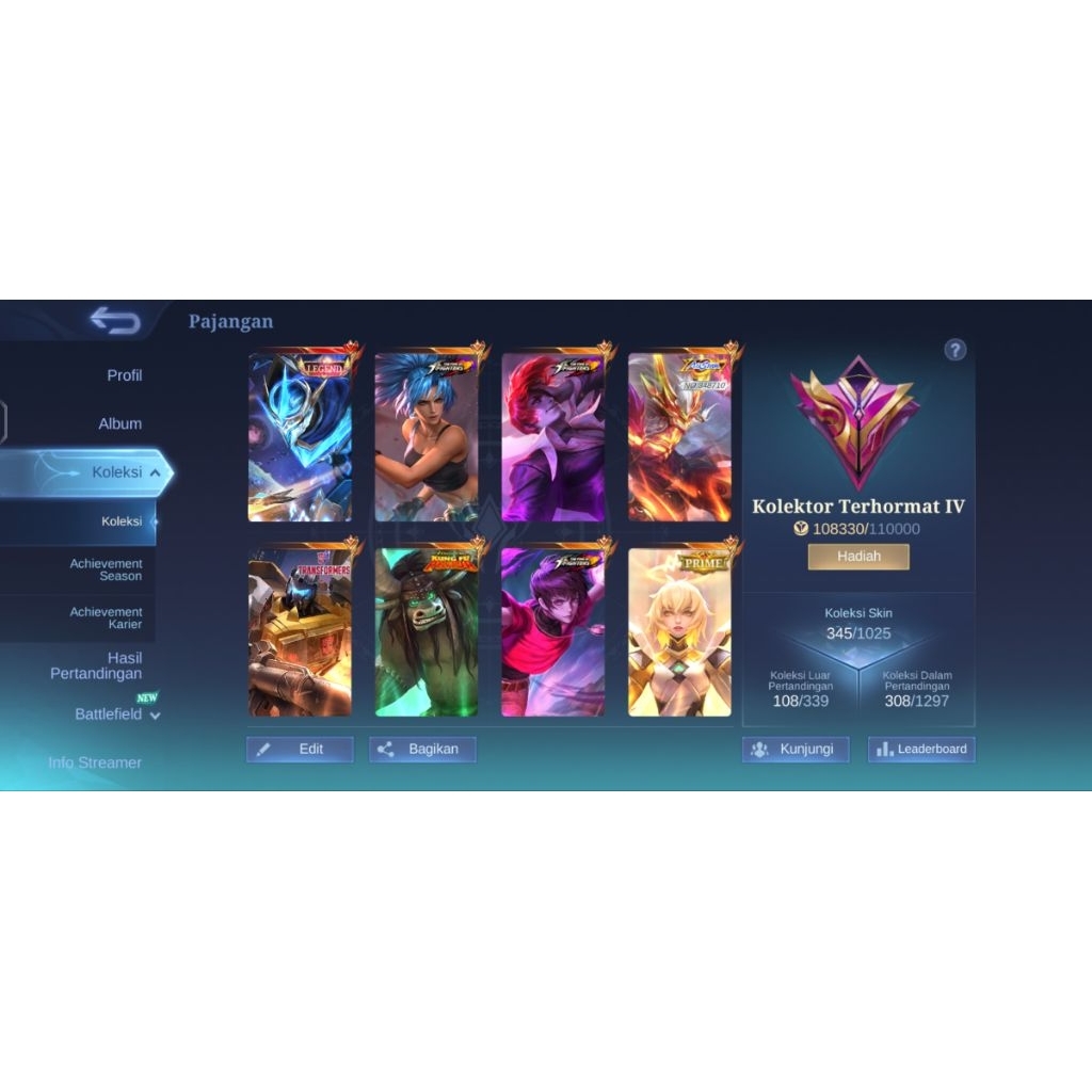 jual akun mobile legend