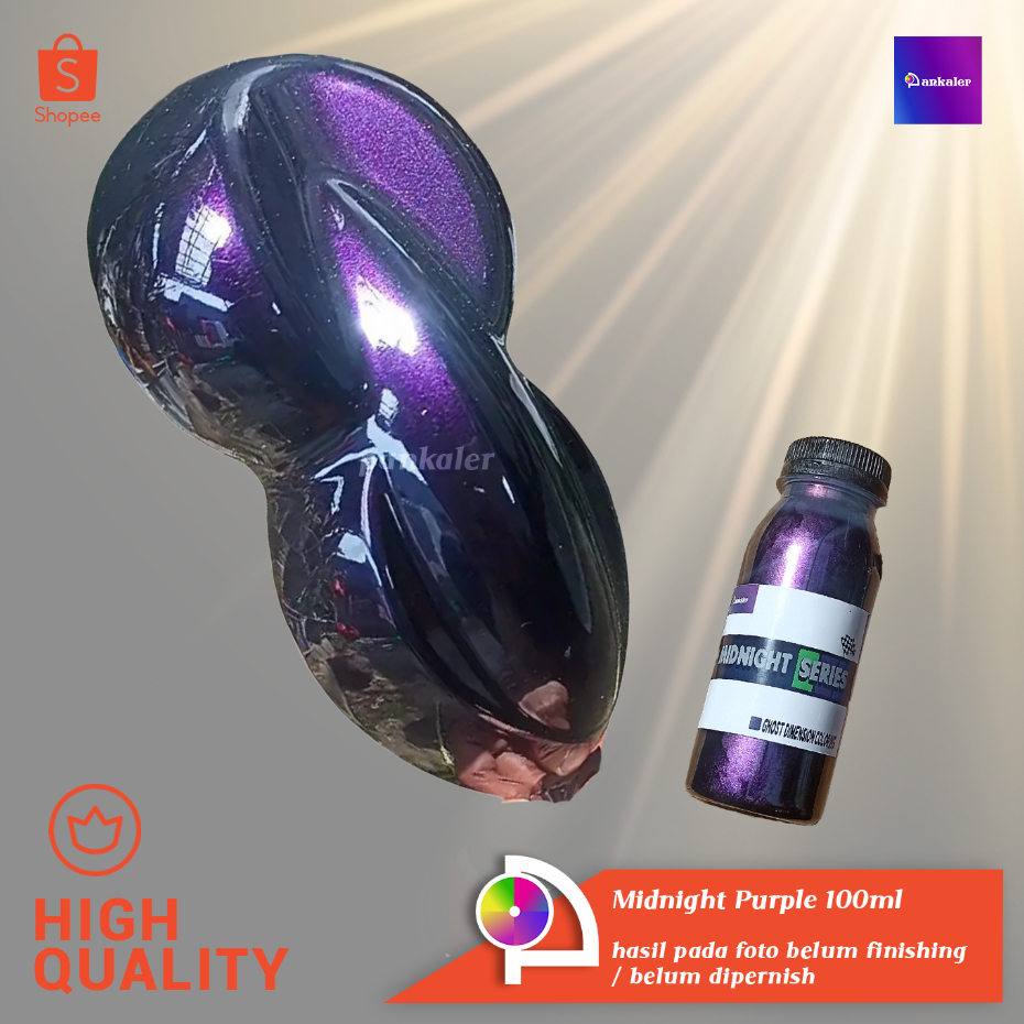 Pankaler Cat Hitam Lembayung Ungu 100Ml Midnight Purple Nc Motor Car Paint Color