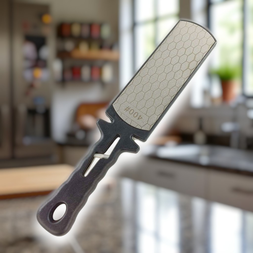 Gegedbako - Asah Asahan Pengasah Pisau 5in1 Double Side Diamond Sharpening Knife - B216L - Black