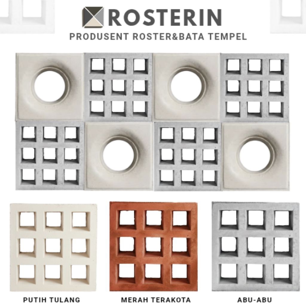JUAL ROSTER BETON MINIMALIS ROSTER BETON MODERN ROSTER BETON LUBANG ANGIN TYPE KOTAK LUBANG 9