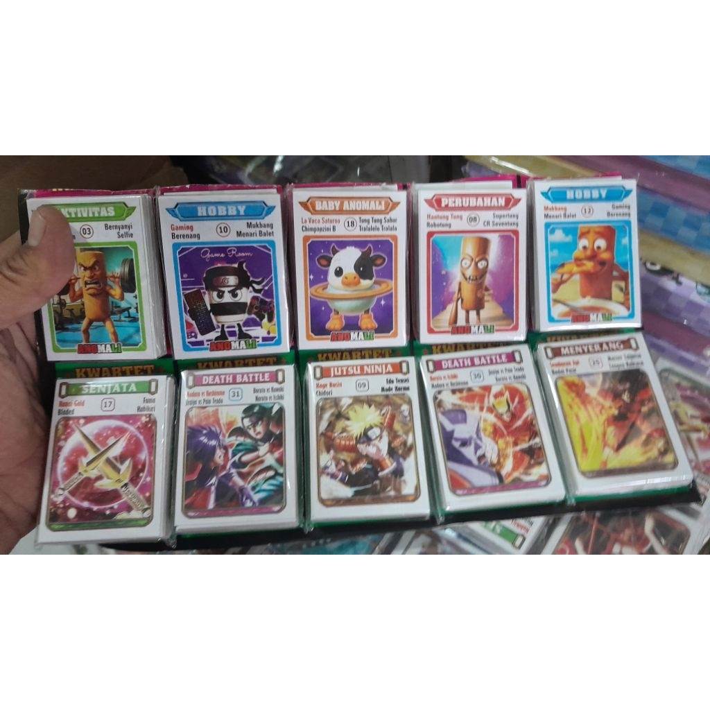 Kartu kwartet karakter isi 32 pcs pack kecil