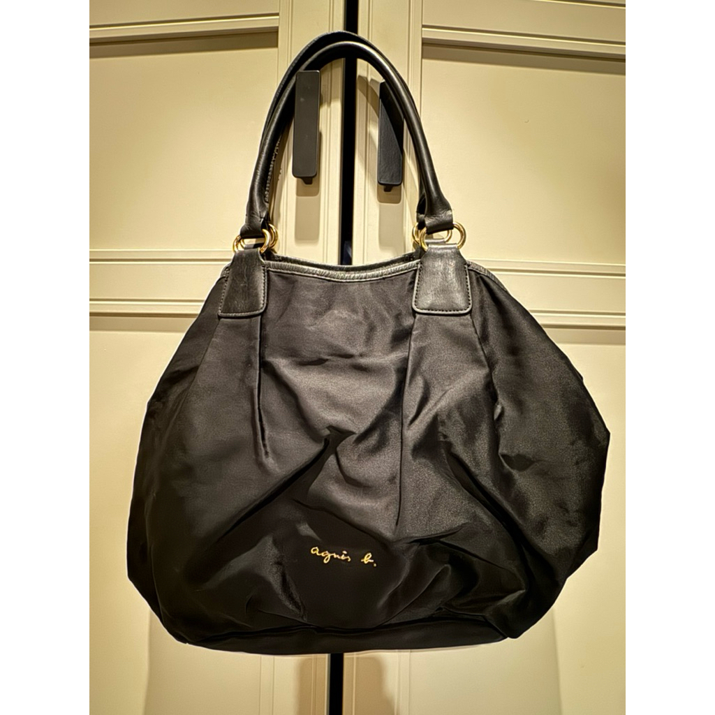 [Preloved/preowned/second] Agnes B Voyage Black Nylon Shoulder Bag