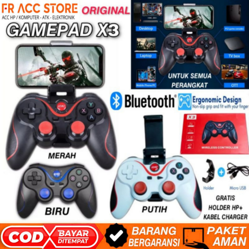 Gamepad X3 / GAMEPAD T3 ORIGINAL GAMEPAD BLUETOOTH joystick wireless