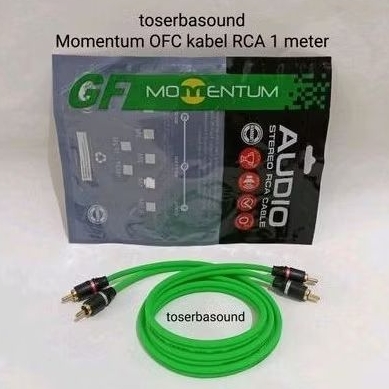 Kabel Audio RCA 1m OFC Momentum GF Series 1 meter High Quality audio mobil dan home audio