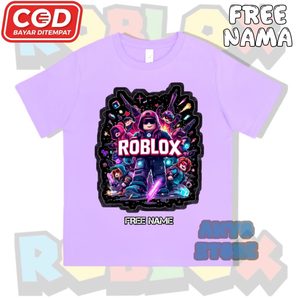 Baju Kaos Anak Roblox Kece Unisex - Baju Kaos Anak Roblox pria - Baju Kaos Anak Roblox perempuan