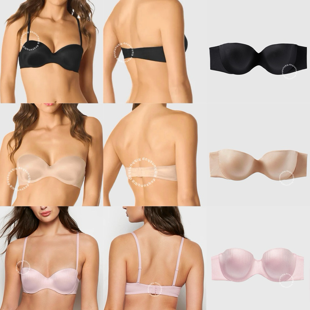 La Senza Original Strapless Bra No Push Up ( Tali Bisa Dilepas Pasang )Size 32A 32B 32C 34A 34B 34C 