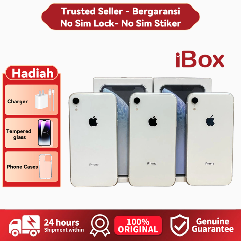 iBOX - iPhone XR 64gb 128gb imei terdaftar Ip Xr iBOX Fullset Lcd Original 100% No Refurb Like New +