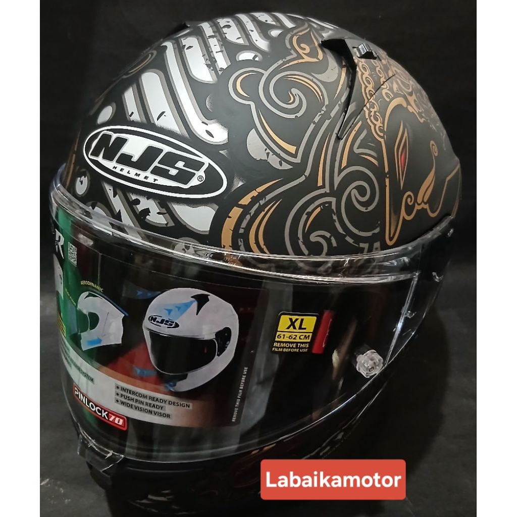 HELM NJS ZX 1-R MOTIF ARJUNA FULL FACE-HELM NJS FULL FACE ZX 1R