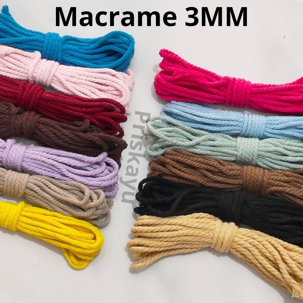 5 Meter Tali Macrame 3MM ll Tali Catton Macrame