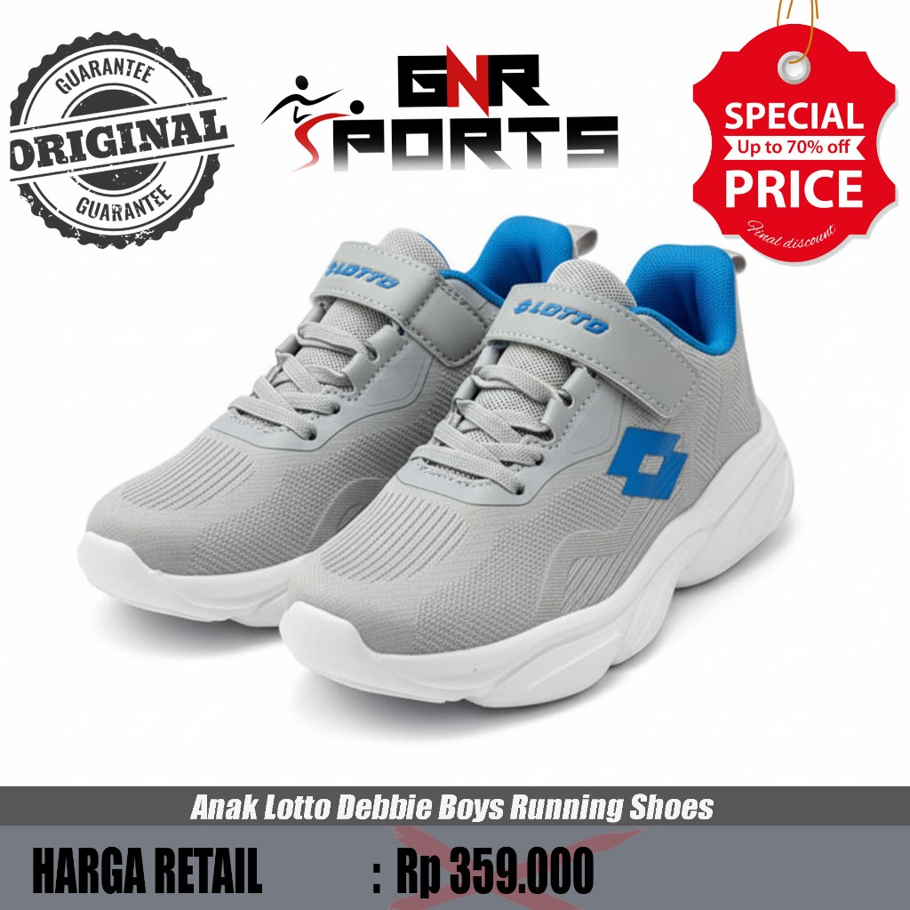 Sepatu Anak Lotto Debbie Boys Running Shoes Original 100%