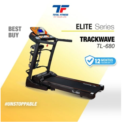 Treadmill Elektrik TL-680 Alat Olahraga Lari di Tempat Alat Olahraga di Rumah 3 Fungsi Total Fitness