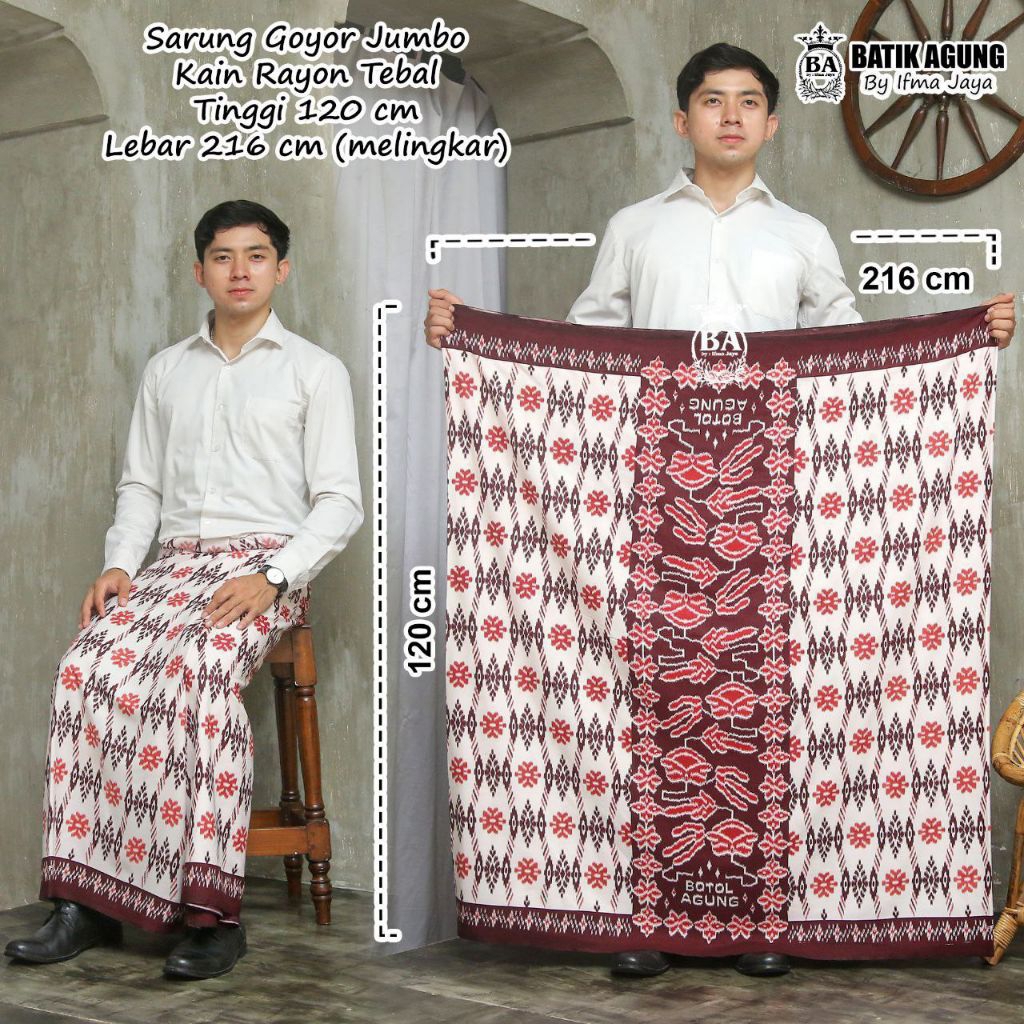 Sarung Goyor Jumbo Kain Santung Tebal Murah