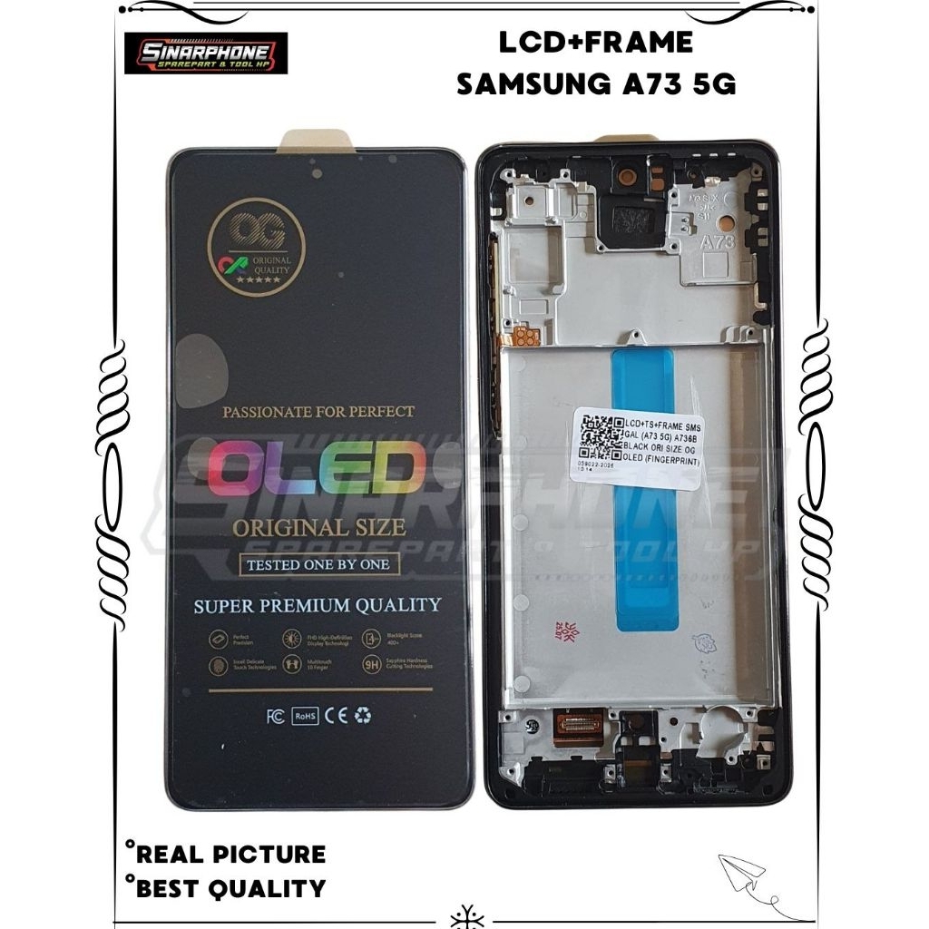 LCD+FRAME SAMSUNG A73 5G OLED OG SUPER (SIJIK JARI)