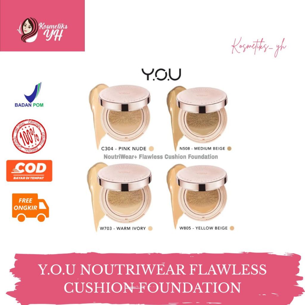 YOU NOUTRIWEAR FLAWLESS CUSHION FOUNDATION ATAU CUSHION YOU
