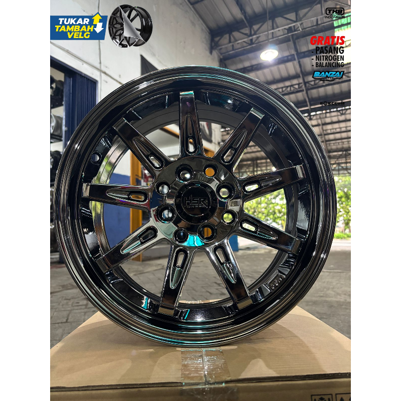 velg black chrome jazz mazda2 freed avanza xenia vios city VELG HSR TIKALA Ring 17