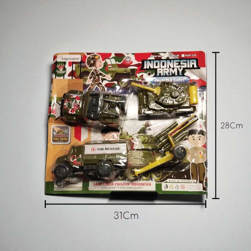 Kaguyaplas, Rangkaian Mainan Kendaraan Militer Indonesia.