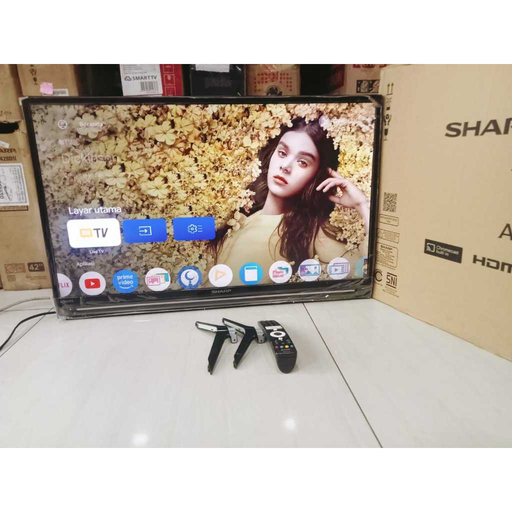 GOOGLE TV LED SHARP 32 INC KONDISI BEKAS MASIH SEGEL (6103R)