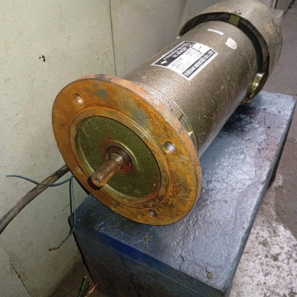 permanent magnet dc motor 3/4 hp 180v 1750 rpm dinamo dc bekas