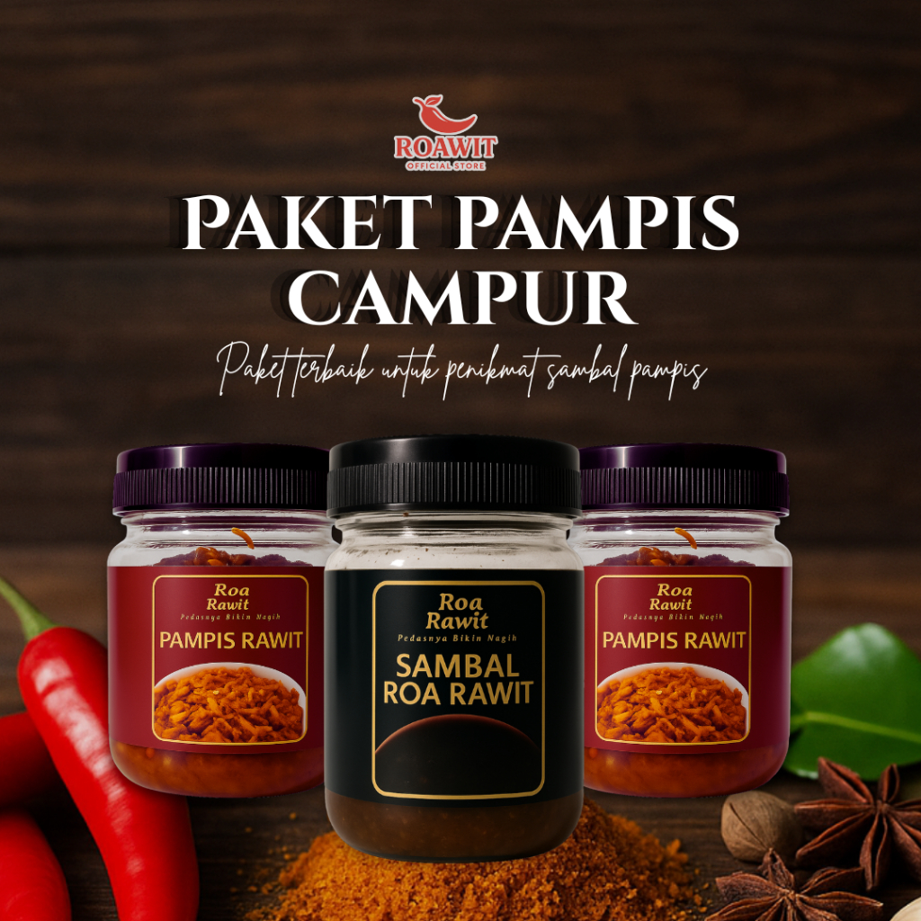 Paket Pampis & Sambal Roa Rawit Premium – Sambal Ikan Pedas Khas Manado | Praktis Siap Makan