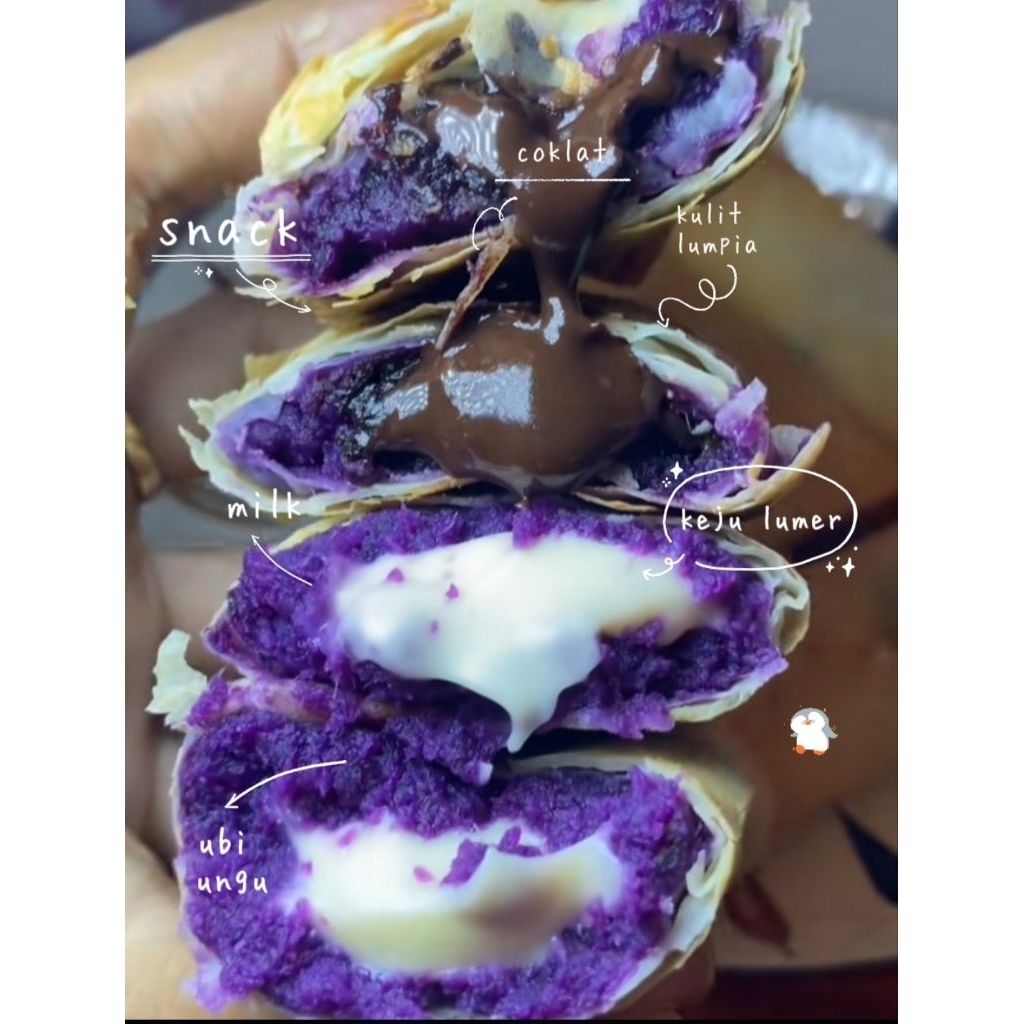 Lumpia Ubi Ungu Coklat / Keju Lumer