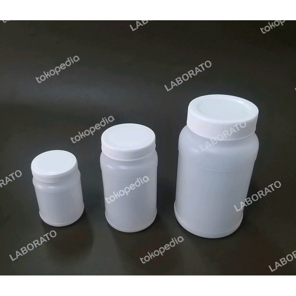 BOTOL SAMPEL PLASTIK PP 500ML MULUT LEBAR