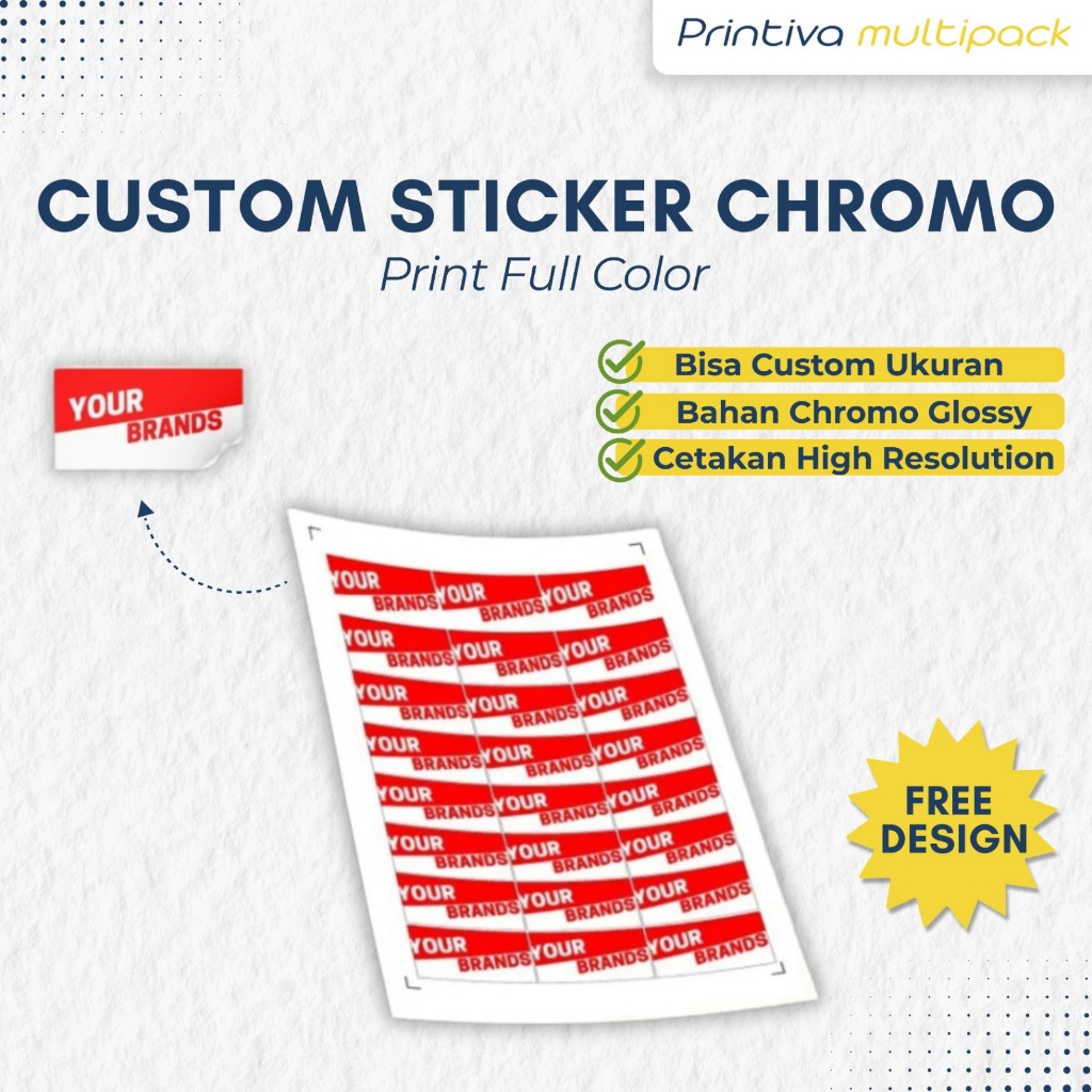 Cetak Stiker Chromo/ Cetak Stiker A3+/ Cetak Stiker Label
