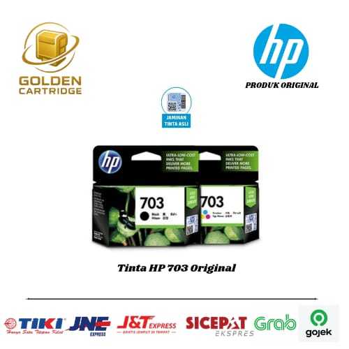 Tinta cartridge hp 703 black dan color original