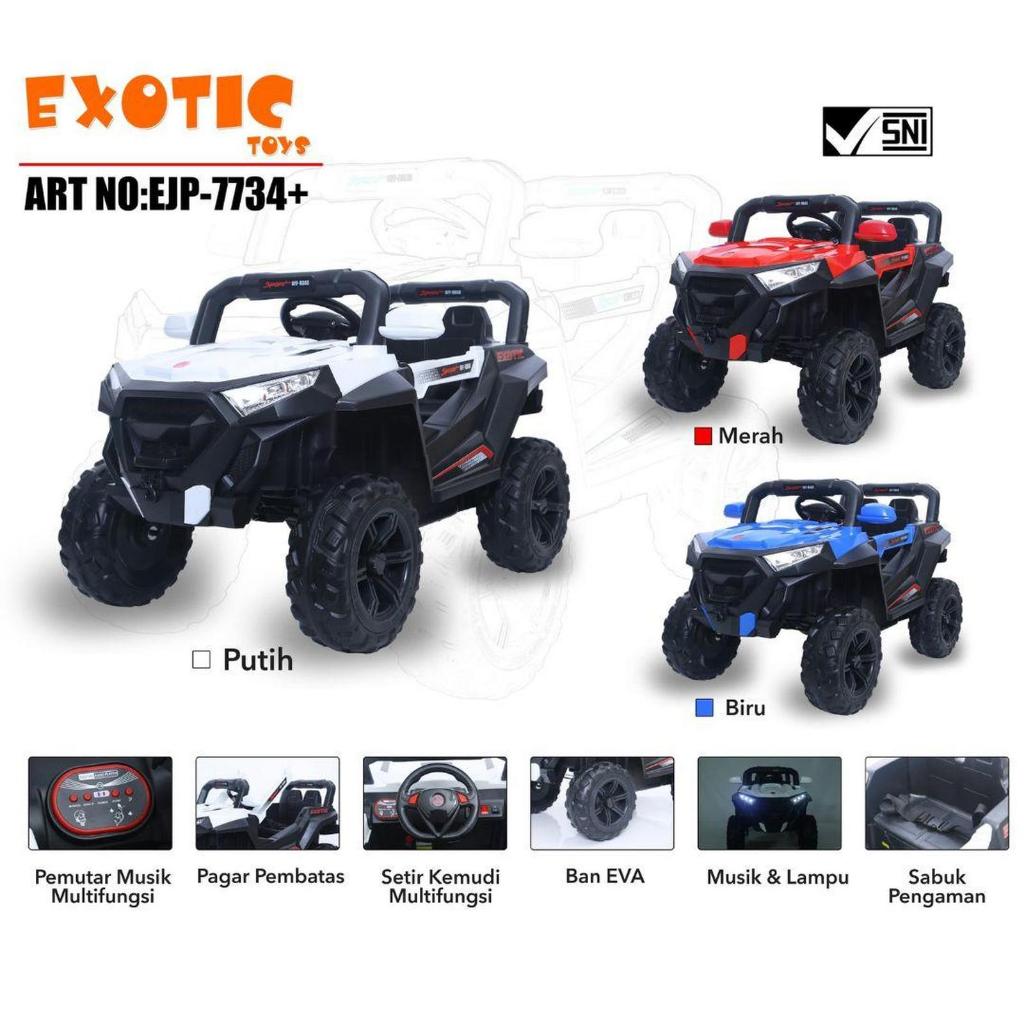 mainan mobil aki exotic anak exotic 7734+ ban karet mobilan aki exotic ban karet remote