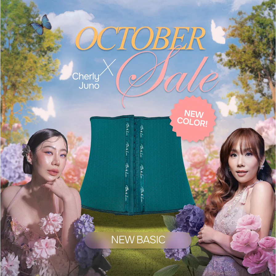 [BONDLOU] KORSET CIKOR NEW BASIC EMERALD & CHARCOAL FULL LATEX 25TULANG + EXTENDER